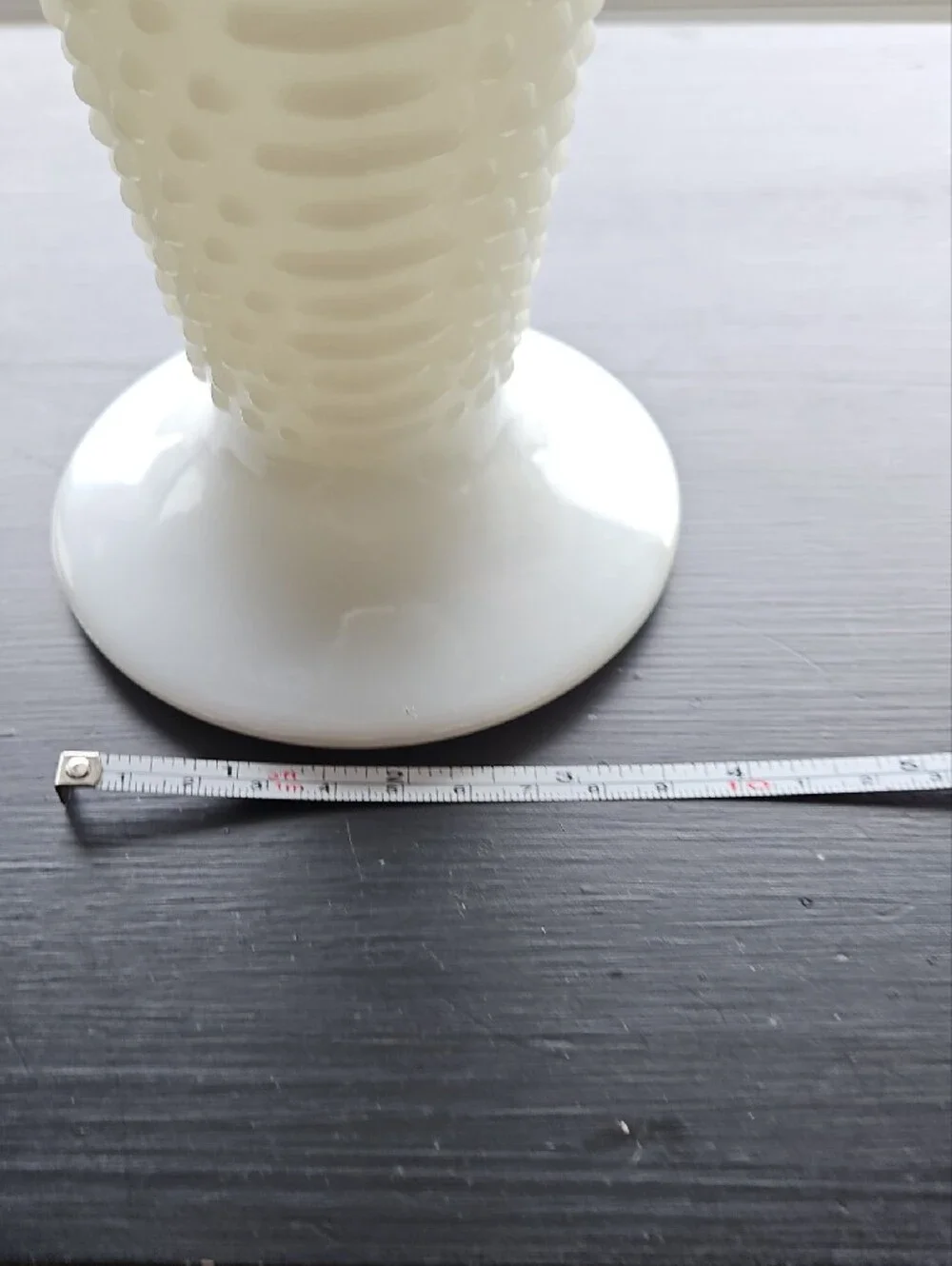 White Hobnail Glass Vase - Anchor Hocking